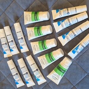 Vichy Dercos Anti-Dandruff Shampoo + CeraVe Conditioner Travel Size Bundle Of 15